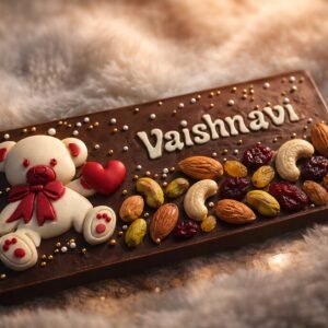 Teddy Chocolate with Name (Design 1)